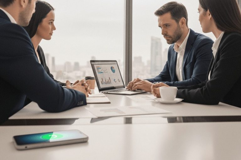 Dienstleister im Kundengespräch mit automatischer Anrufannahme